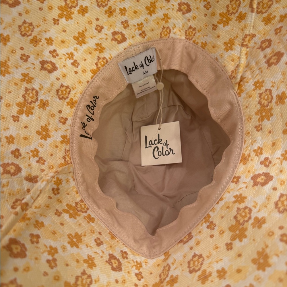 Lack Of Color Floral Bucket Hat Peach Bloom Festival Staples💯% Cotton Canvas NWT - Picture 10 of 16